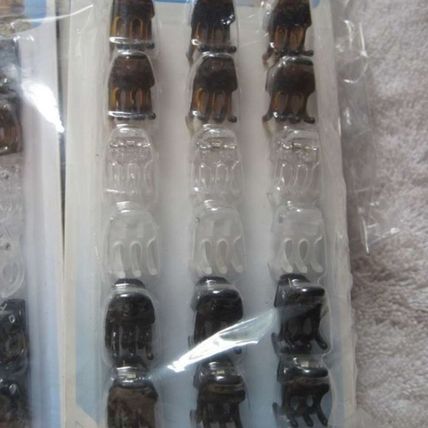 18 Scunci Effortless Beauty Thick Hair Micro Mini Plastic Claw Jaw Black Clear