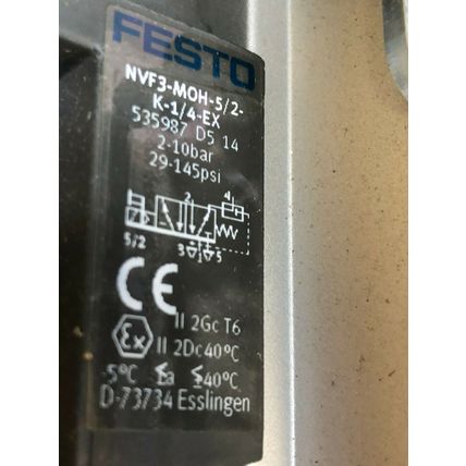 FESTO DFPB-20-090-S5-F04 ROTARY ACTUATOR UNIT FMYB-E120, DN 2" 316L I,HT PN10,CK