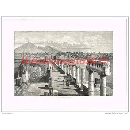 Forum, Pompeii, Italy, Book Illustration (Print), c1891