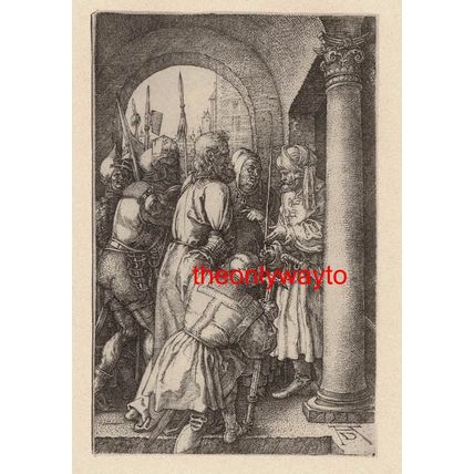 CHRIST BEFORE PILATE, A Durer 1512, Book Illustration (Print), 1928