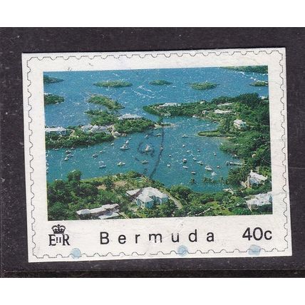 Bermuda 40c Picturesque Bay Stationary Cut Out VGC