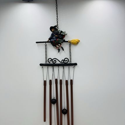 Jim Shore Heartwood Creek Witch Wind Chime Halloween Figurine Rare 2006