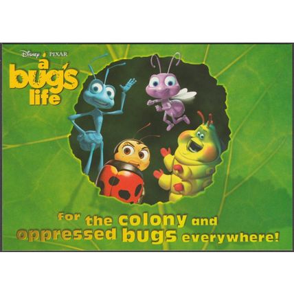 A Bug's Life - Disney/Pixar, 1999 - Boomerang Postcard