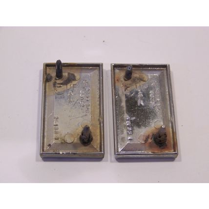 1967 CHRYSLER NEWPORT EMBLEMS OEM PAIR #2839348