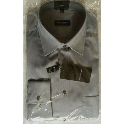 Eterna Mens Mid Grey Comfort Fit Shirt Size 40 15 3/4 RRP £49.99