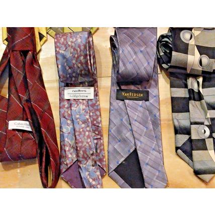 Men's Calvin Klein Van Heusen Nadler Assorted Silk Neck Tie Lot Of 8 Ties