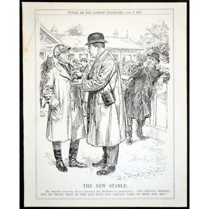 NEW STABLE 1923 John Bernard Partridge Herbert Henry Asquith PUNCH CARTOON PAGE