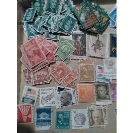 100 USA America Unused Mint Stamps Over 70 Years Old! Low Price