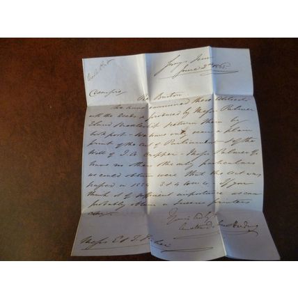 1865 GB QV 1d Red stamp 93 EB entire Fisher Solicitors Ashby de la Zouch Burton