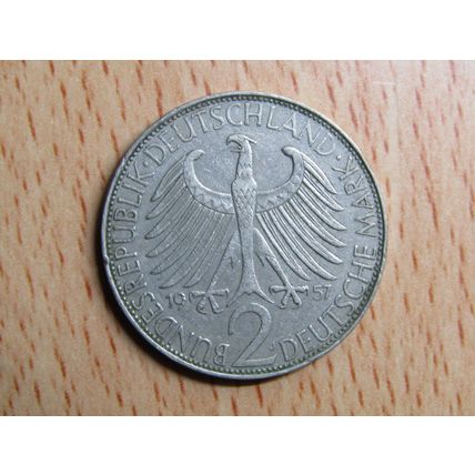 1957j 2 Deutsche Mark Germany Coin