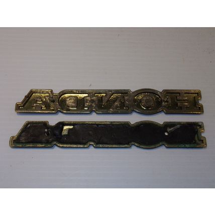 Honda Emblems Gold & Black OEM Pair 7 3/4"