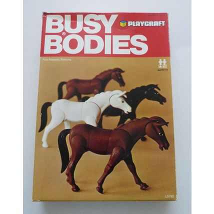 VINTAGE 1975 PLAYCRAFT BUSY BODIES - FOUR MAJESTIC STALLIONS (L5762)