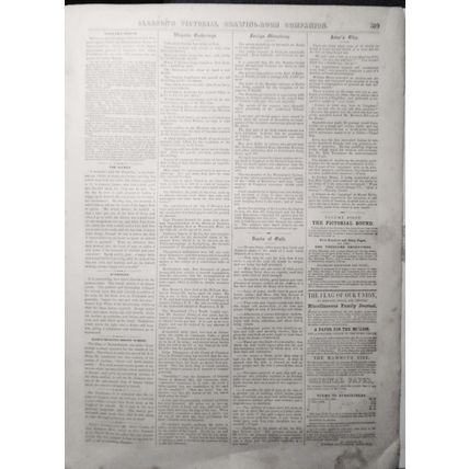Steamer Mississippi Flag Ship of Japanese Expedition + Ventriloquist - 1850s