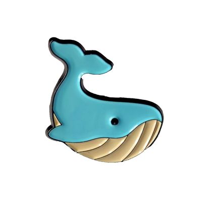 Cute Blue Whale Enamel Pin Badge Gift Collectable 2.8 cm x 2.6 cm Lapel BA155