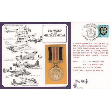Award Of The Military Medal Lieutenant D Ratcliffe Hand Signed FDC