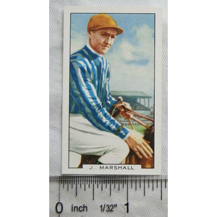 1936 Gallaher Famous Jockeys No. 38 J. Marshall
