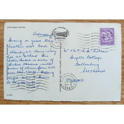 POSTCARD: GUERNSEY - LITTLE CHAPEL: 1965