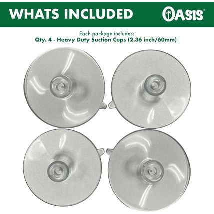 Oasis Turtle Ramp - Replacement Heavy Duty Suction Cups, 4-Pack 2.36" Diameter