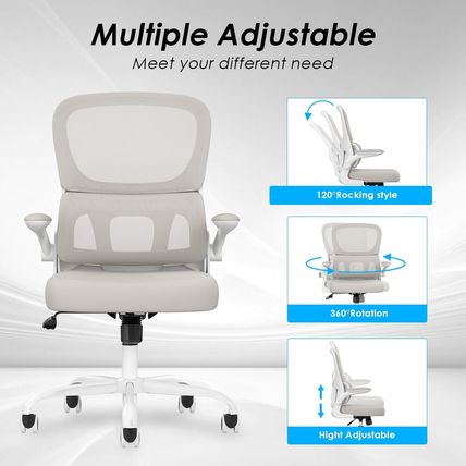 Soohow Ergonomic Home Office Chair, Mesh Desk Chair with Lumbar Support, Comfy C