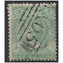 Bahamas 1863 SG39b 1/- Green Fine Used ..