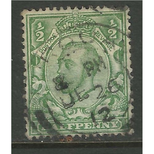 GB 1912 - 13 KGV 1/2d Green used stamp Wmk 103. ( R831 )