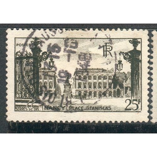 France 1946 - SG982 - 25f brown - Stanislas place, Nancy - used