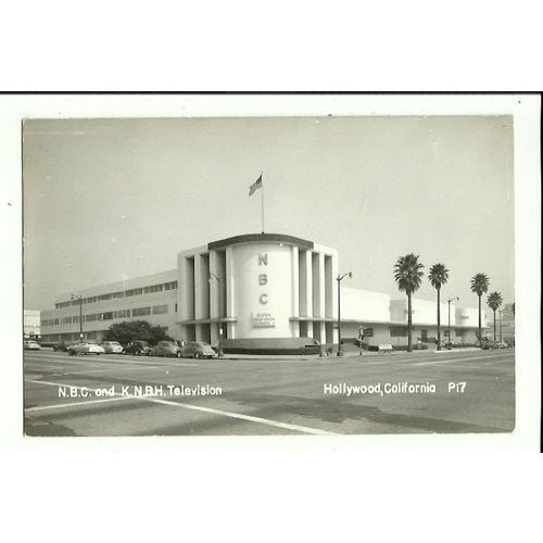 NBC TELEVISION STUDIOS Hollywood Postcard by Angelino P17)