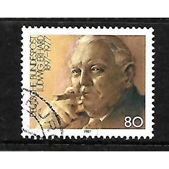 GERMANY 1987 80pf LUDWIG ERHARD SG 2172 FINE USED