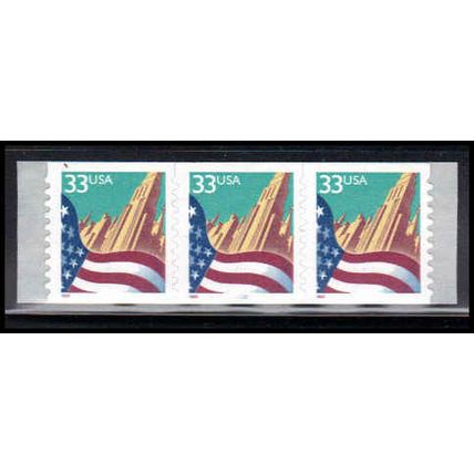 3281c 33c U.S. Flag Over City Fine MNH PNC 2222/3 PA4057