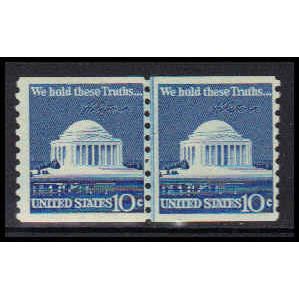 1520 10c Jefferson Memorial Barely Clears MNH CLP W1670