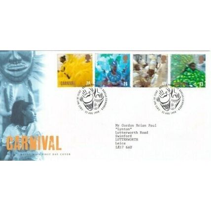 GB 1998 Carnival FDC Bureau Cancel typed with enclosure VGC
