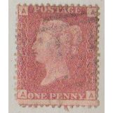 GB 1d red plate 89 VFU