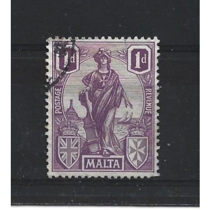 Malta.SG126 1d Bright Violet.Fine Used.Apr25h