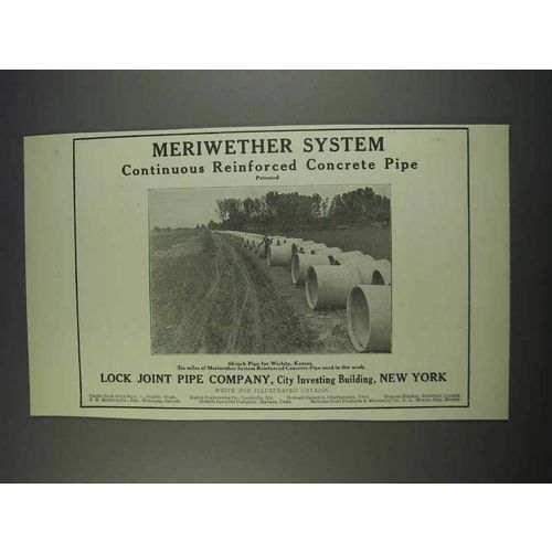 1911 Lock Joint Pipe Company Ad - Meriwether System