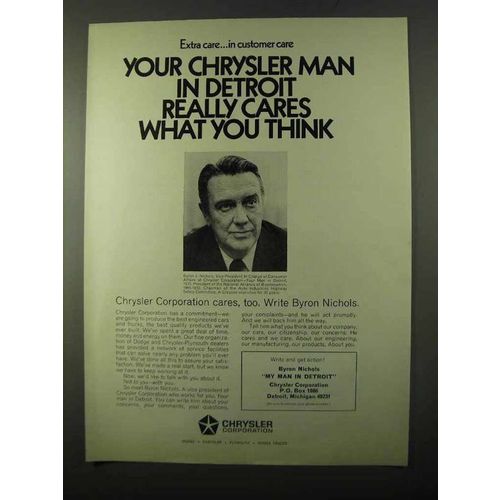 1971 Chrysler Corporation Ad - Your Man in Detroit