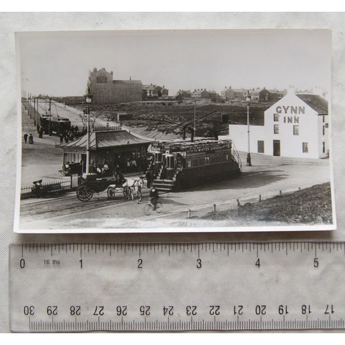 Photo Blackpool Trams outside Gynn Inn