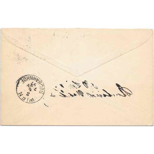 Hungary 1897 Postal sta. REGISTERED Zimony, Kolodvor to Vienna Austria