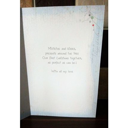 Me To You Christmas Cards - Our First Christmas - Glitter Card - 004
