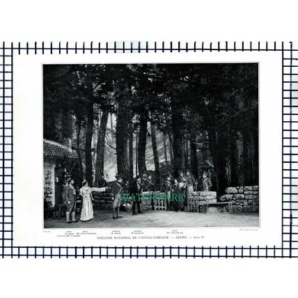 X1562) Theatre National Opera-Comique Vaurs Raveau Cazeneuve - 1910 Cutting