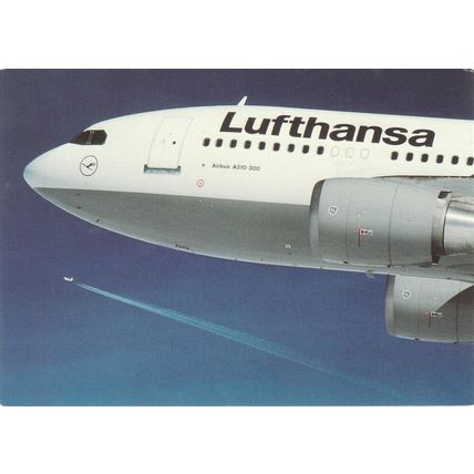 Lufthansa Airbus A310 Civil Aviation Postcard (A18883)