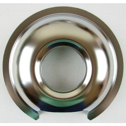 NEW Set of 6 Round Metal Gas Burner Drip Pans, 6-3/8" Diameter, Unbranded