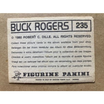 Buck Rogers Sticker # 235 (B) unused 1980 Panini