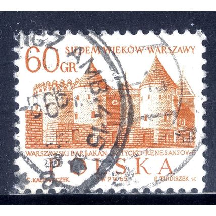 POLAND 1965, 700th Anniversary of Warsaw - Barbican Castle, 60 G, USED