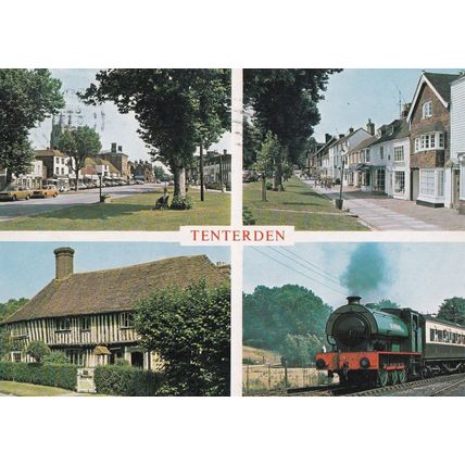 Tenterden Kent Smallhythe Place Ellen Terry Museum Train Postcard