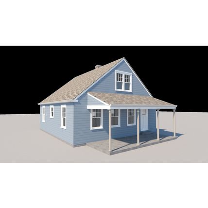 3 Bedroom House Plans with Loft DIY Home Building Project Guest Cottage 840 sqft