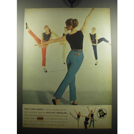 1957 Blue Bell Wranglers Jeans Advertisement - Fair 'n' Fancy Denims