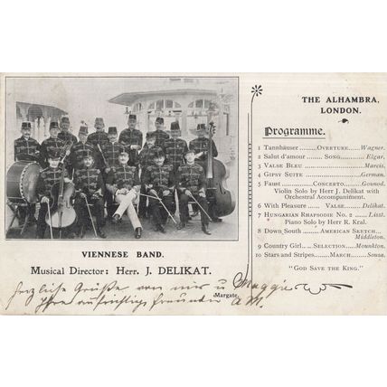 The London Alabama Viennese Band Theatre Advertising Old Postcard