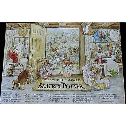 Vintage Peter Rabbit and His Friends Mobile & Beatrix Potter Poster