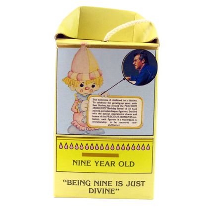 ENESCO ALL ABOARD THE ENESCO PRECIOUS MOMENTS BIRTHDAY SERIES NINE YEAR OLD 1991