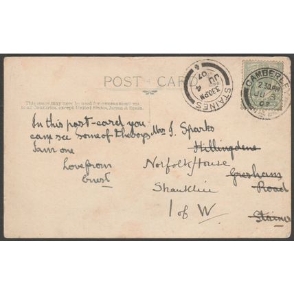 Large House near Camberley, Surrey, 1907 - RP Postcard